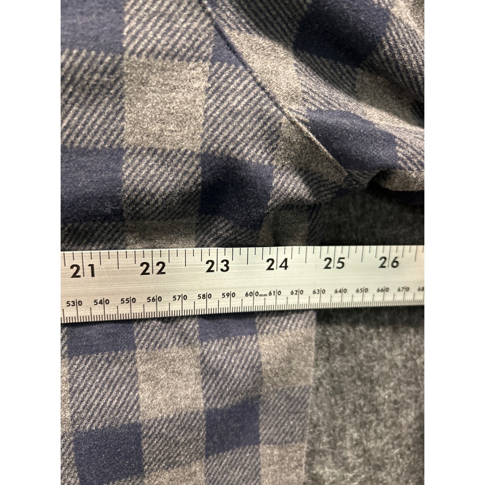 Tailorbyrd Button Down Shirt Mens Large Blue Grey New Plaid Sweater Knit Stretch - Picture 10 of 10